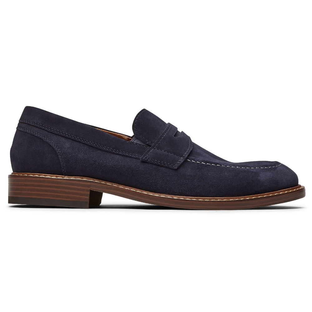 Rockport Loafers For Mens Navy - Kenton Penny - BG2158406